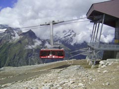 Rothornbahn an der Bergstation